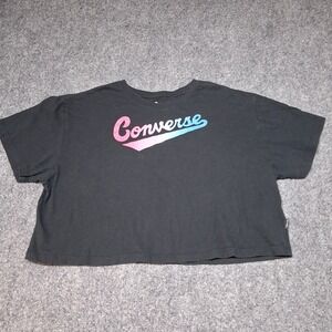 Converse Multicolor logo crop top tshirt Size‎ XL  Women